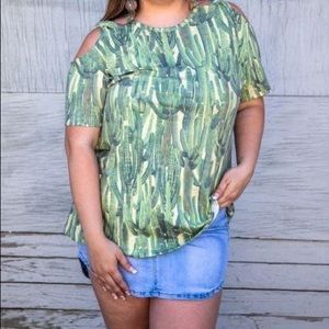 L&B cold shoulder top
